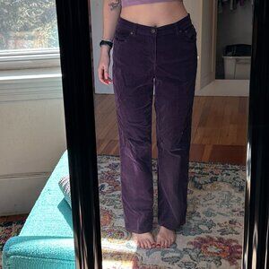 Purple corduroy pants